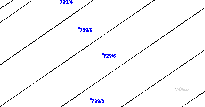 Parcela st. 729/6 v KÚ Josefov u Hodonína, Katastrální mapa