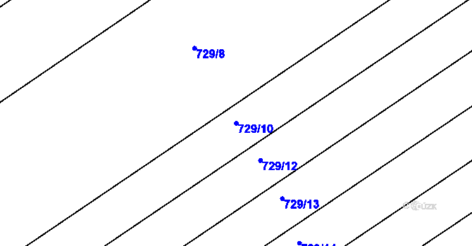 Parcela st. 729/10 v KÚ Josefov u Hodonína, Katastrální mapa