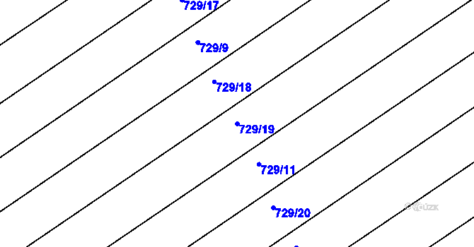 Parcela st. 729/19 v KÚ Josefov u Hodonína, Katastrální mapa
