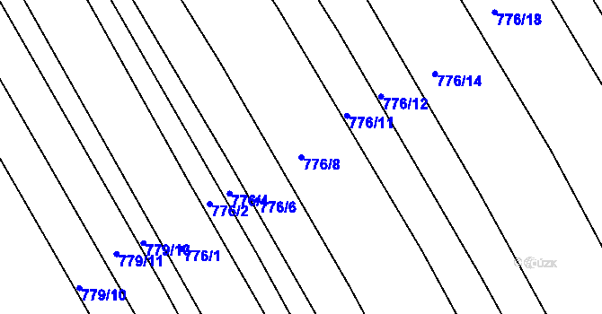 Parcela st. 776/8 v KÚ Josefov u Hodonína, Katastrální mapa