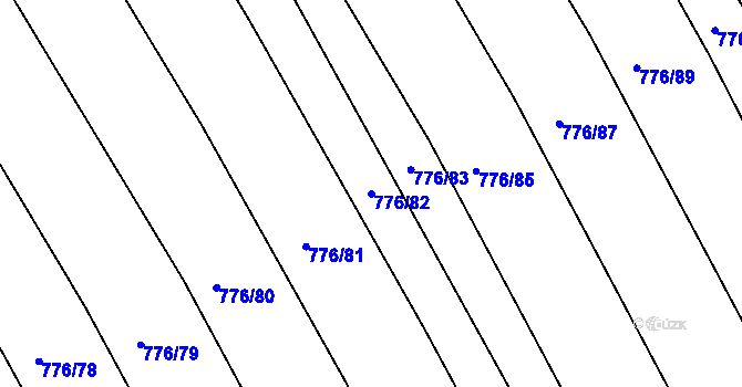 Parcela st. 776/82 v KÚ Josefov u Hodonína, Katastrální mapa