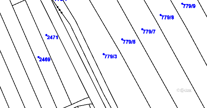 Parcela st. 779/3 v KÚ Josefov u Hodonína, Katastrální mapa