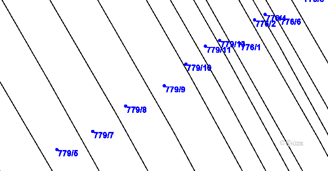 Parcela st. 779/9 v KÚ Josefov u Hodonína, Katastrální mapa