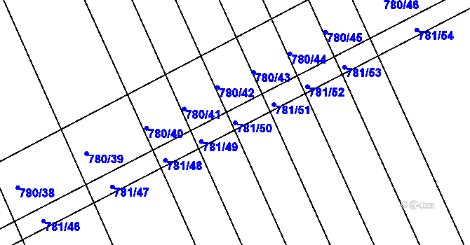 Parcela st. 781/50 v KÚ Josefov u Hodonína, Katastrální mapa