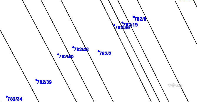 Parcela st. 782/2 v KÚ Josefov u Hodonína, Katastrální mapa