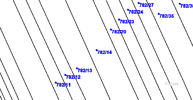 Parcela st. 782/14 v KÚ Josefov u Hodonína, Katastrální mapa