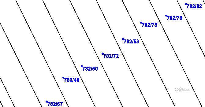 Parcela st. 782/72 v KÚ Josefov u Hodonína, Katastrální mapa