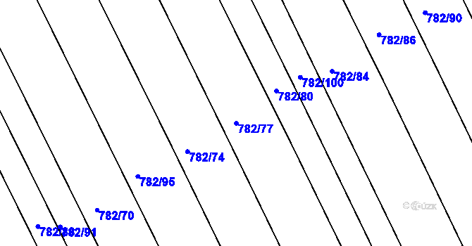 Parcela st. 782/77 v KÚ Josefov u Hodonína, Katastrální mapa
