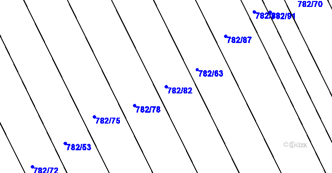 Parcela st. 782/82 v KÚ Josefov u Hodonína, Katastrální mapa