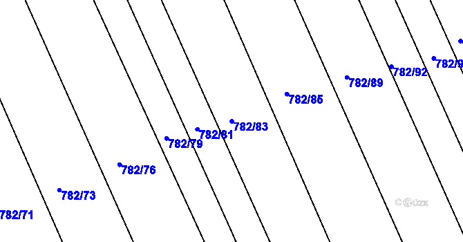 Parcela st. 782/83 v KÚ Josefov u Hodonína, Katastrální mapa