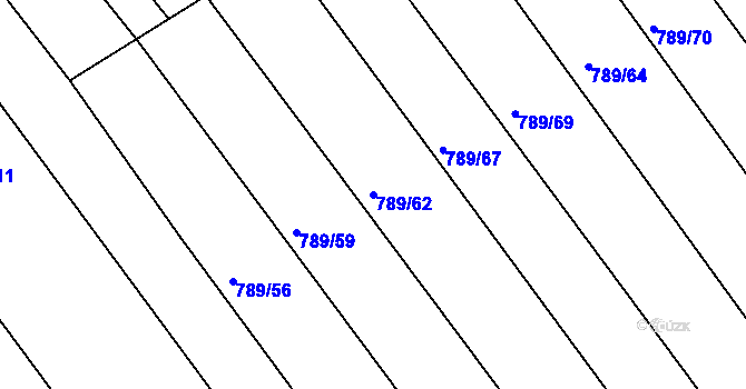 Parcela st. 789/62 v KÚ Josefov u Hodonína, Katastrální mapa