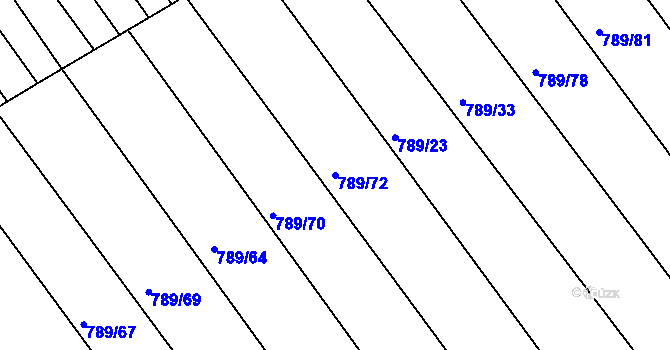 Parcela st. 789/72 v KÚ Josefov u Hodonína, Katastrální mapa