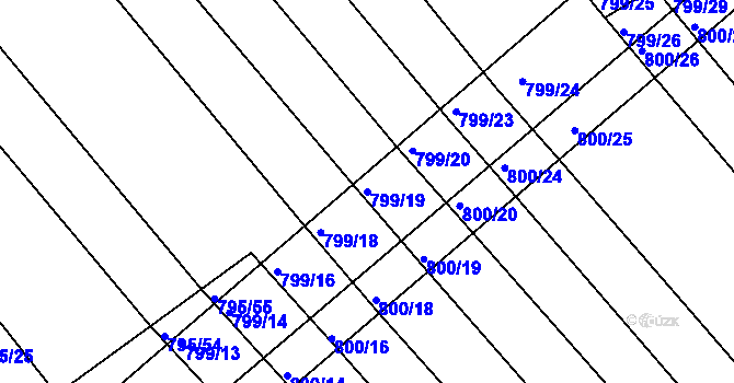 Parcela st. 799/19 v KÚ Josefov u Hodonína, Katastrální mapa