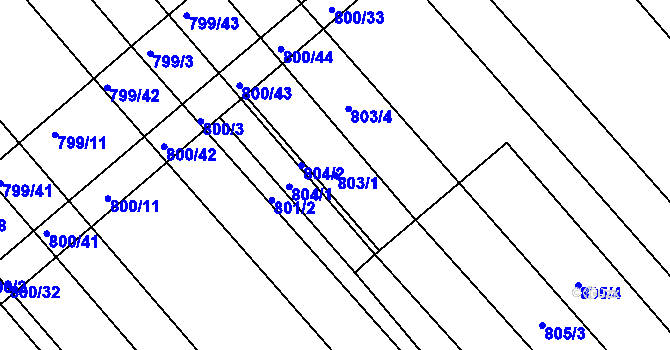 Parcela st. 803/1 v KÚ Josefov u Hodonína, Katastrální mapa