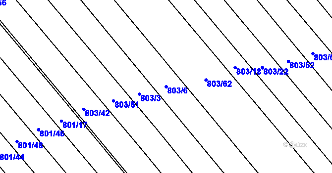 Parcela st. 803/6 v KÚ Josefov u Hodonína, Katastrální mapa