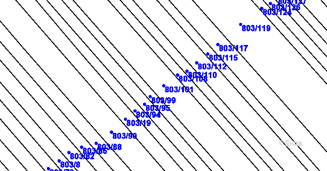 Parcela st. 803/101 v KÚ Josefov u Hodonína, Katastrální mapa