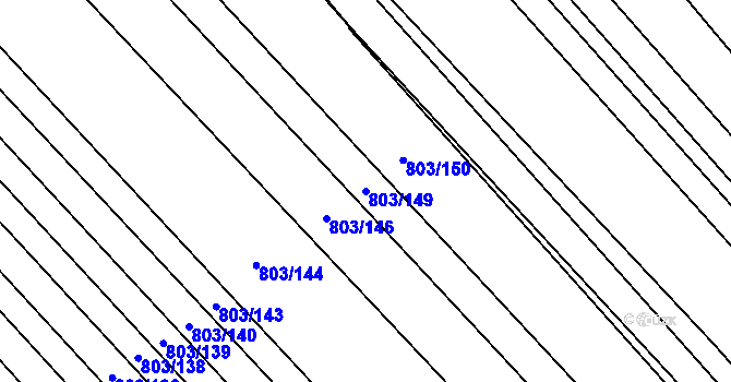 Parcela st. 803/149 v KÚ Josefov u Hodonína, Katastrální mapa