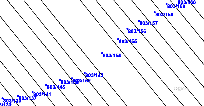Parcela st. 803/154 v KÚ Josefov u Hodonína, Katastrální mapa