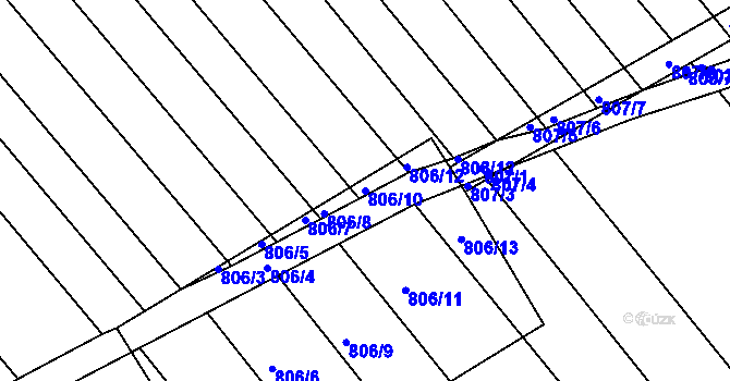 Parcela st. 806/10 v KÚ Josefov u Hodonína, Katastrální mapa