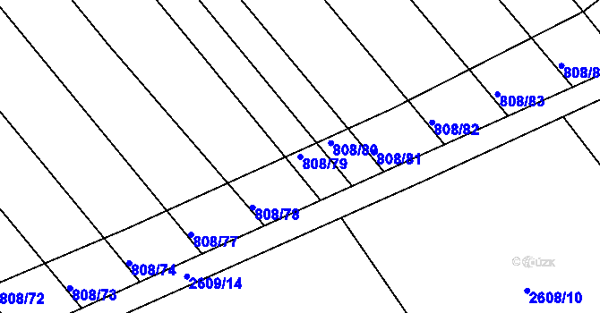 Parcela st. 808/79 v KÚ Josefov u Hodonína, Katastrální mapa