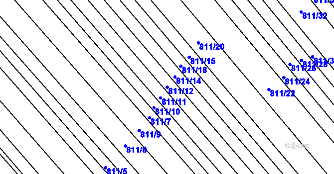 Parcela st. 811/12 v KÚ Josefov u Hodonína, Katastrální mapa