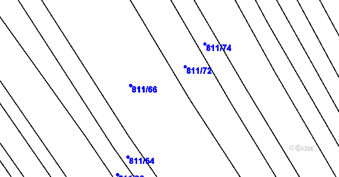 Parcela st. 811/70 v KÚ Josefov u Hodonína, Katastrální mapa