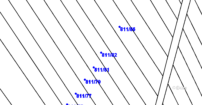 Parcela st. 811/82 v KÚ Josefov u Hodonína, Katastrální mapa