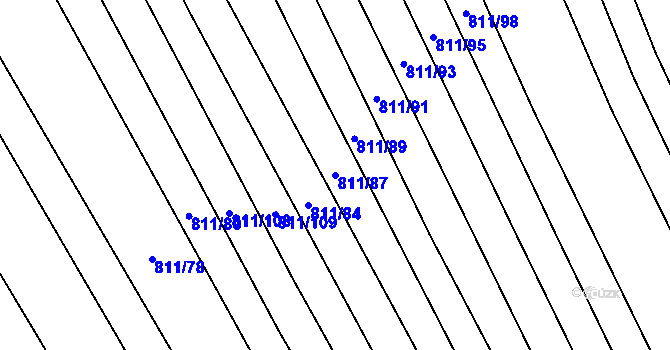 Parcela st. 811/87 v KÚ Josefov u Hodonína, Katastrální mapa