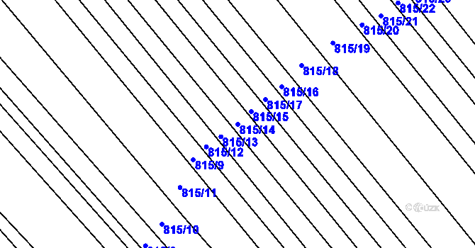 Parcela st. 815/14 v KÚ Josefov u Hodonína, Katastrální mapa