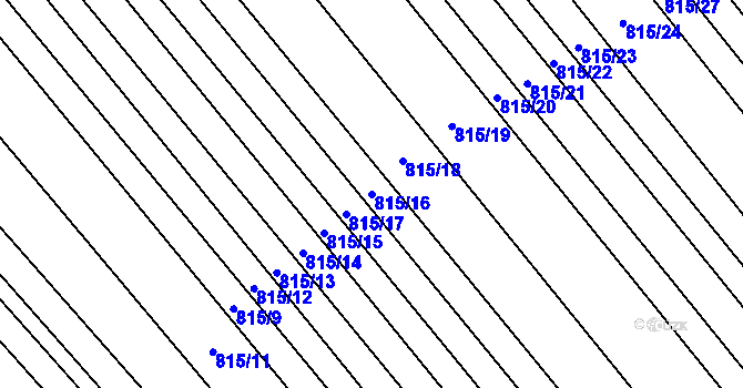 Parcela st. 815/16 v KÚ Josefov u Hodonína, Katastrální mapa