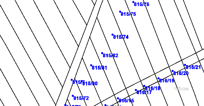 Parcela st. 815/82 v KÚ Josefov u Hodonína, Katastrální mapa