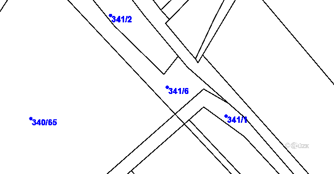 Parcela st. 341/6 v KÚ Josefov u Hodonína, Katastrální mapa