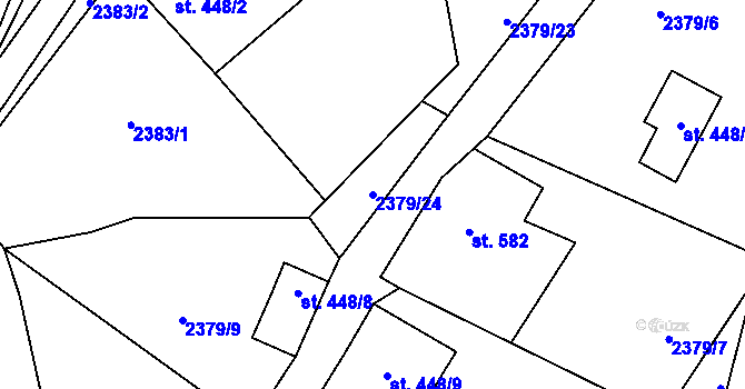 Parcela st. 2379/24 v KÚ Antonínov, Katastrální mapa
