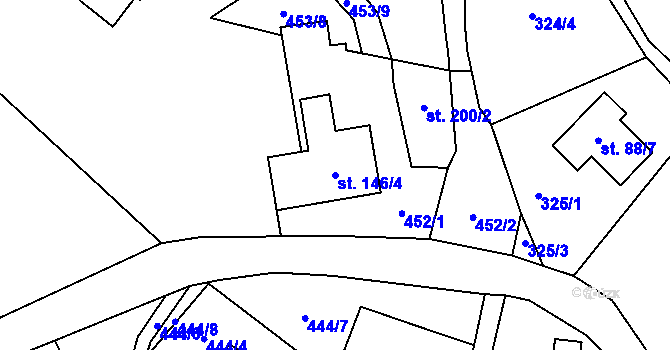 Parcela st. 146/4 v KÚ Josefův Důl u Jablonce nad Nisou, Katastrální mapa