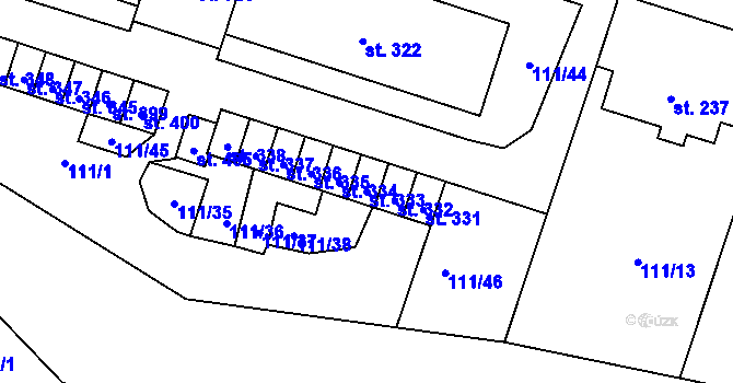 Parcela st. 333 v KÚ Josefův Důl u Jablonce nad Nisou, Katastrální mapa