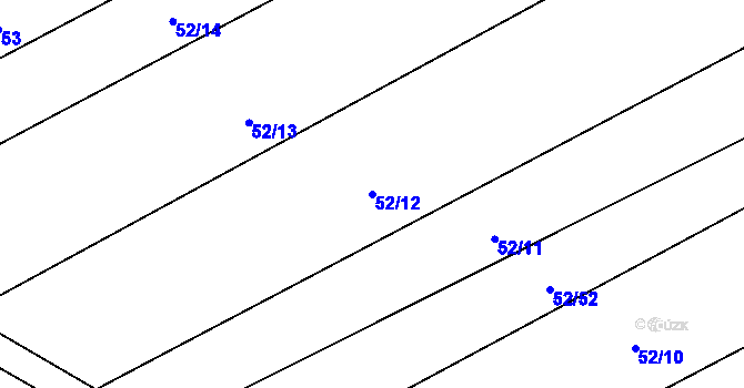 Parcela st. 52/12 v KÚ Juřinka, Katastrální mapa