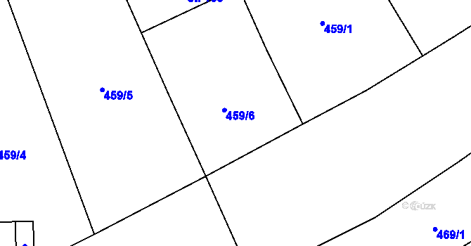 Parcela st. 459/12 v KÚ Juřinka, Katastrální mapa