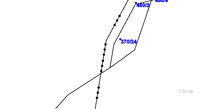 Parcela st. 460/3 v KÚ Kaceřov, Katastrální mapa