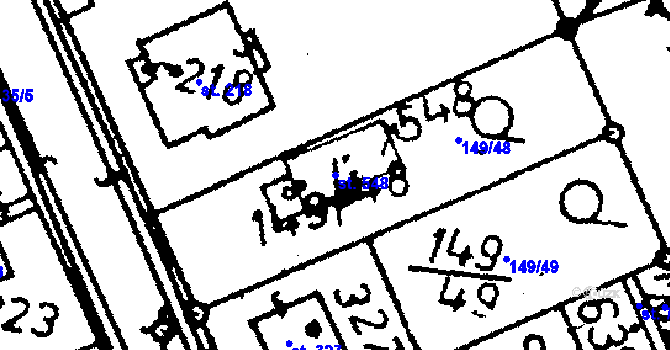 Parcela st. 548 v KÚ Kácov, Katastrální mapa