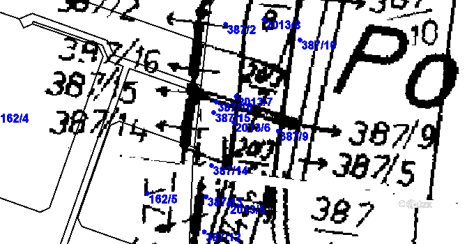 Parcela st. 2013/6 v KÚ Kácov, Katastrální mapa