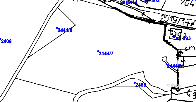 Parcela st. 2444/7 v KÚ Kácov, Katastrální mapa