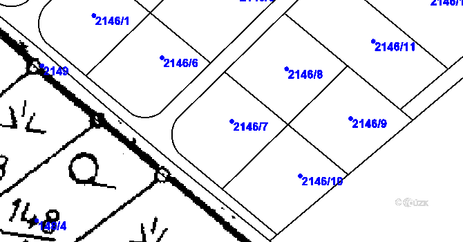 Parcela st. 2146/7 v KÚ Kácov, Katastrální mapa