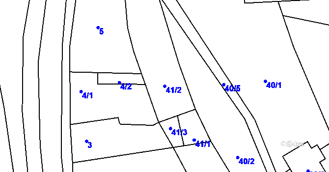 Parcela st. 41/2 v KÚ Kačice, Katastrální mapa