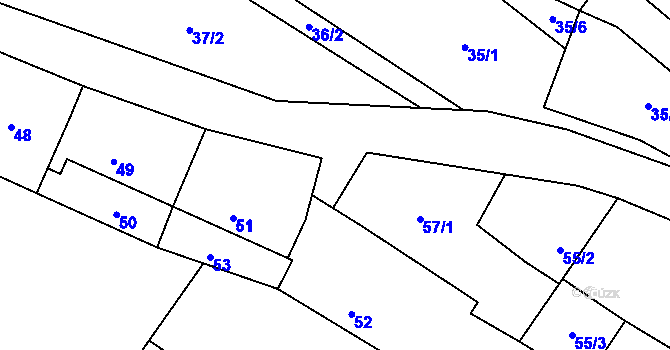 Parcela st. 60/24 v KÚ Kačice, Katastrální mapa
