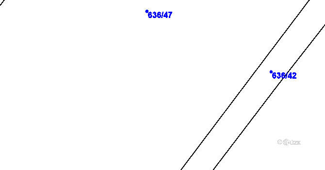 Parcela st. 636/44 v KÚ Kačice, Katastrální mapa
