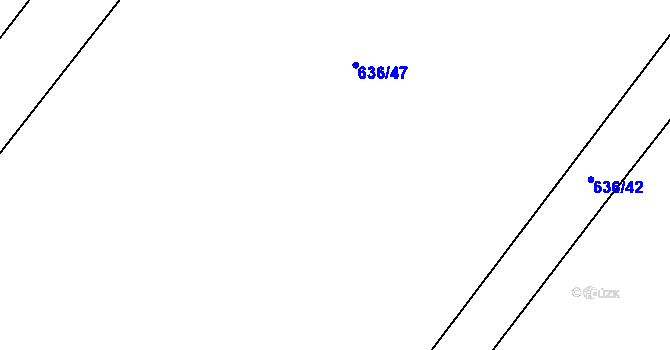 Parcela st. 636/45 v KÚ Kačice, Katastrální mapa