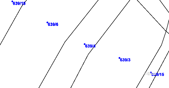 Parcela st. 639/4 v KÚ Kačice, Katastrální mapa