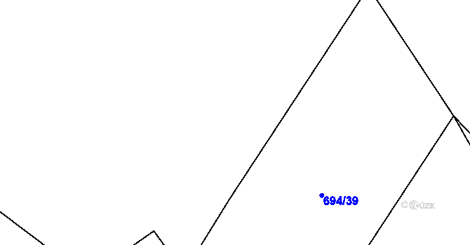 Parcela st. 694/38 v KÚ Kačice, Katastrální mapa