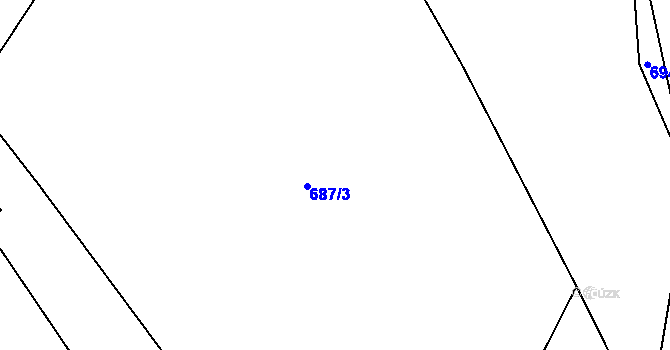 Parcela st. 694/43 v KÚ Kačice, Katastrální mapa