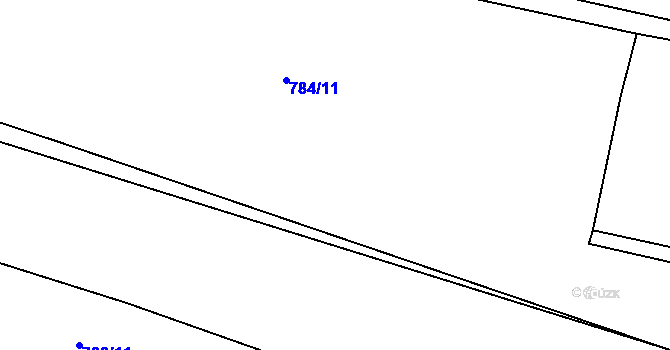 Parcela st. 784/21 v KÚ Kačice, Katastrální mapa